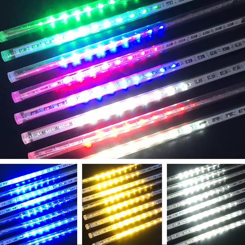 Set 8 thanh đèn LED sao băng 20 cm nhiều màu sắc