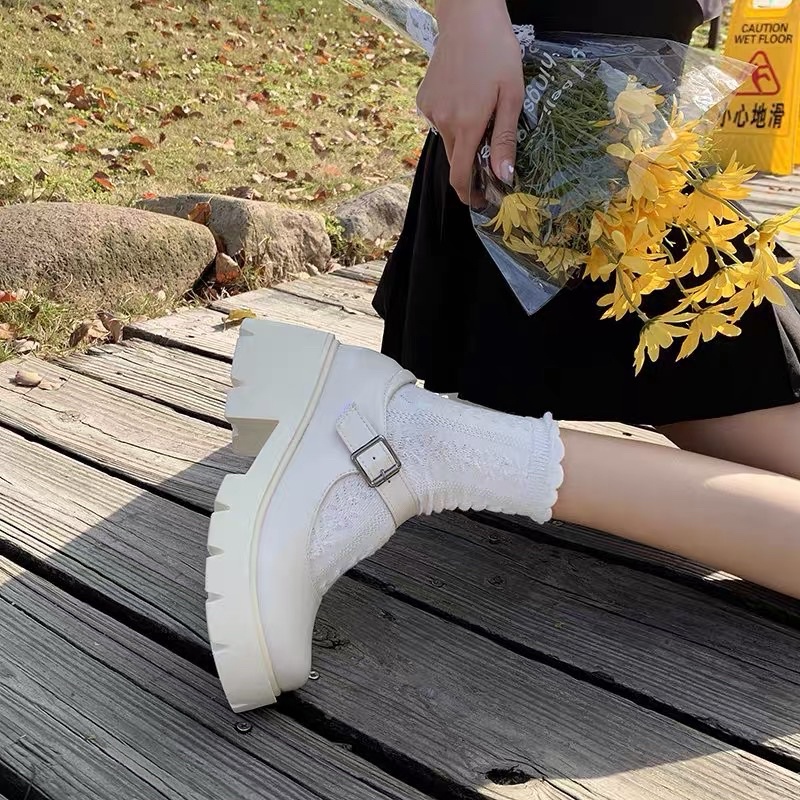 (HÀNG CÓ SẴN) Giày lolita trơn quai ngang cao gót BIG SIZE 35-42