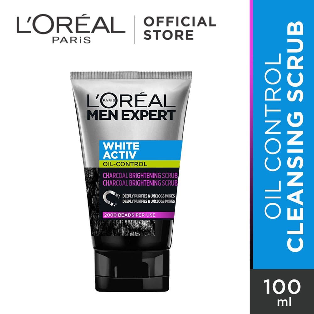 LOREAL Sữa rửa mặt tạo bọt L'Oreal màu trắng tinh khiết 100ml cho nam