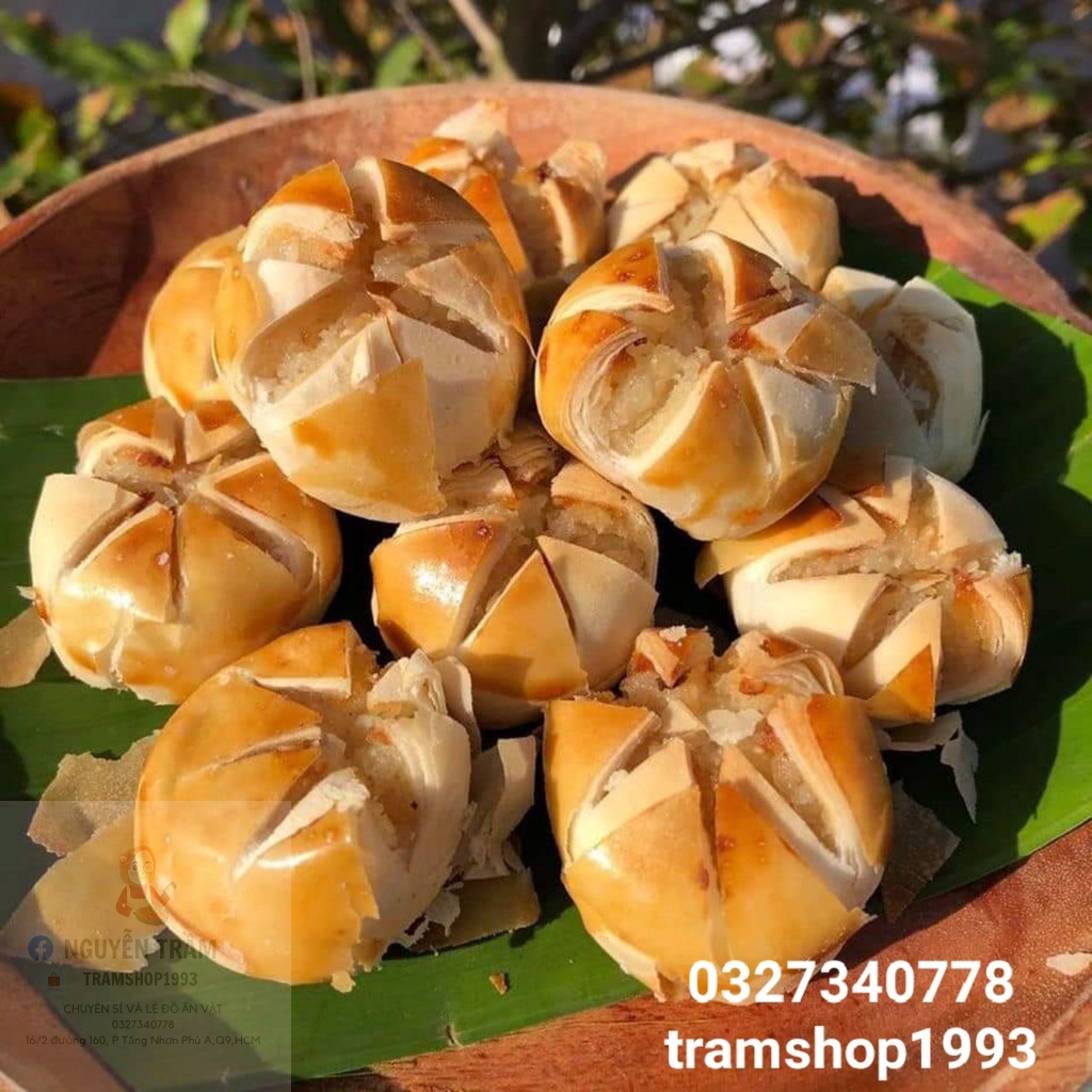 Bánh dừa sầu riêng đồng tiền_HŨ 300g