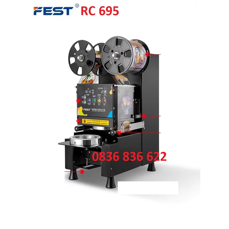 Máy dập nắp cốc trà sữa tự động Fest RC  695