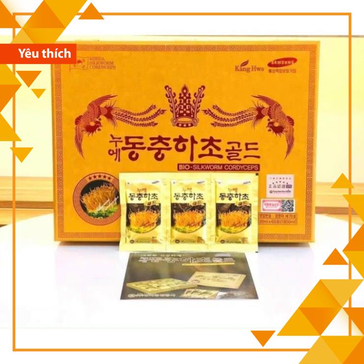 Đông Trùng Hạ Thảo Hộp Gỗ Vàng 60 Gói Hàn Quốc - Chính Hãng | BigBuy360 - bigbuy360.vn