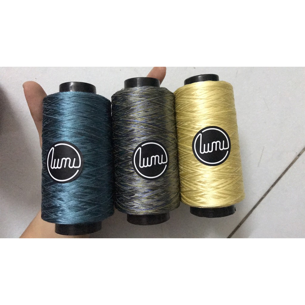 Lumi Set 6 Cuộn Sợi Lụa Nhân Tạo Rayon 100% Móc Áo Dài, Áo, Đầm Giao Màu Ngẫu Nhiên