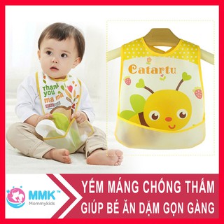 Yếm Ăn Dặm Cho Bé – Có Máng – Chống Bẩn – Giúp Bé Ăn Gọn Gàng