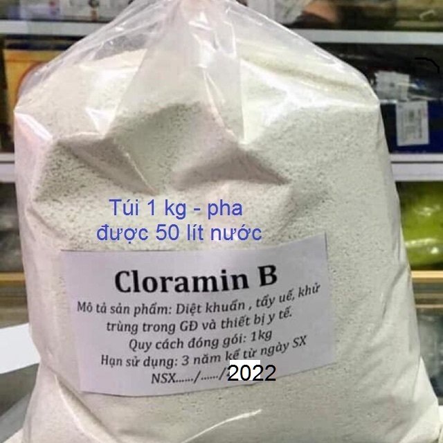 Cloramin B 25% Bột khử trùng, kháng khuẩn Cloramin B 25% tẩy rong rêu