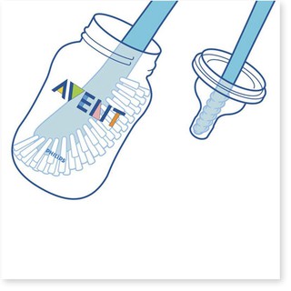 Cọ bình sữa Philips Avent - Màu hồng (SCF145/07)