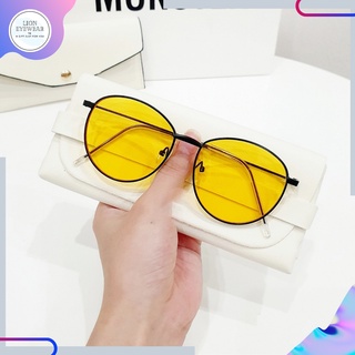 Kính Mát Vàng mật ong. Kính Râm Phụ Kiện tặng Hộp + Khăn