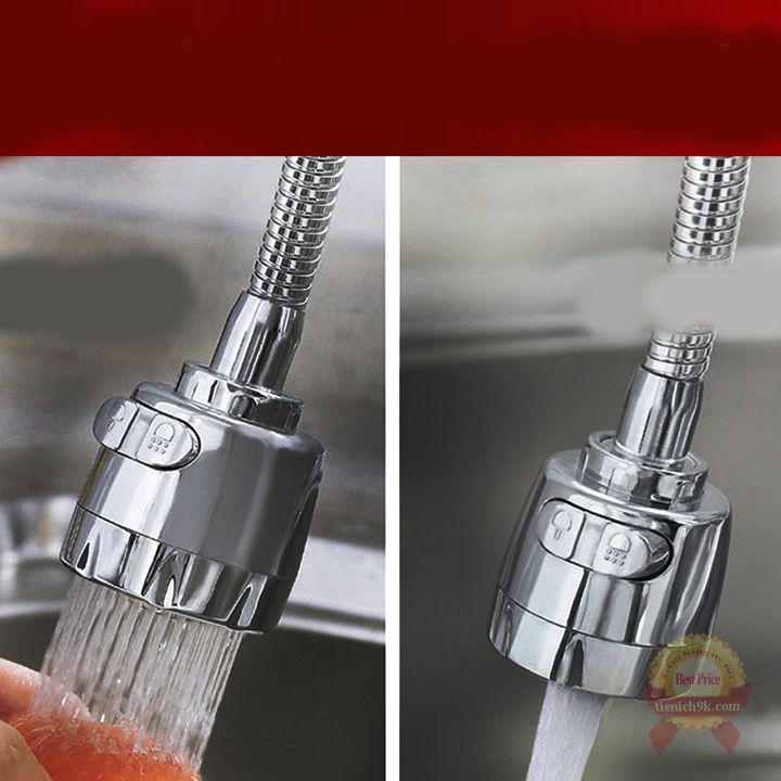 Đầu vòi rửa bát tăng áp xoay 360 độ chất liệu Thép không gỉ cao cấp đa chức năng