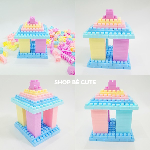 Đồ Chơi Xếp Hình 260 Miếng Ghép Thông Minh Lắp Ráp Non Lego Mảnh Nhỏ Blocks Khu Nhà Dành Cho Bé