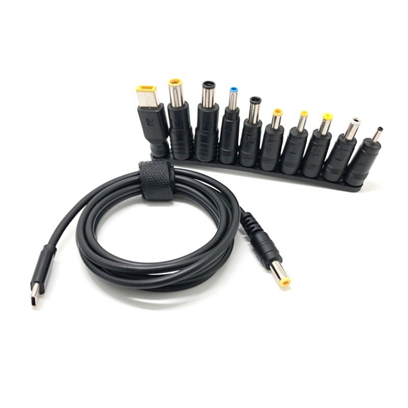 Dây Cáp Sạc Chuyển Đổi USB-C Sang DC5 5x2 5mm Với 8 Đầu Phát 45W 65w 90W 100W