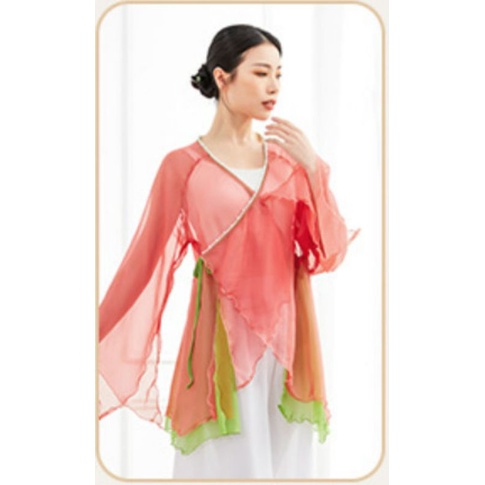 Siêu phẩm áo múa cổ trang buộc dây tặng áo 2 dây