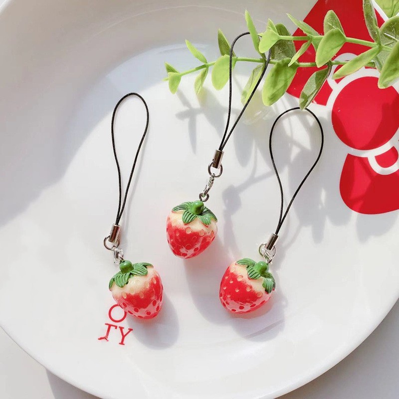 Dây Đeo Điện Thoại / Chìa Khóa Họa Tiết Trái Cây Hoạt Hình Mini Dễ Thương