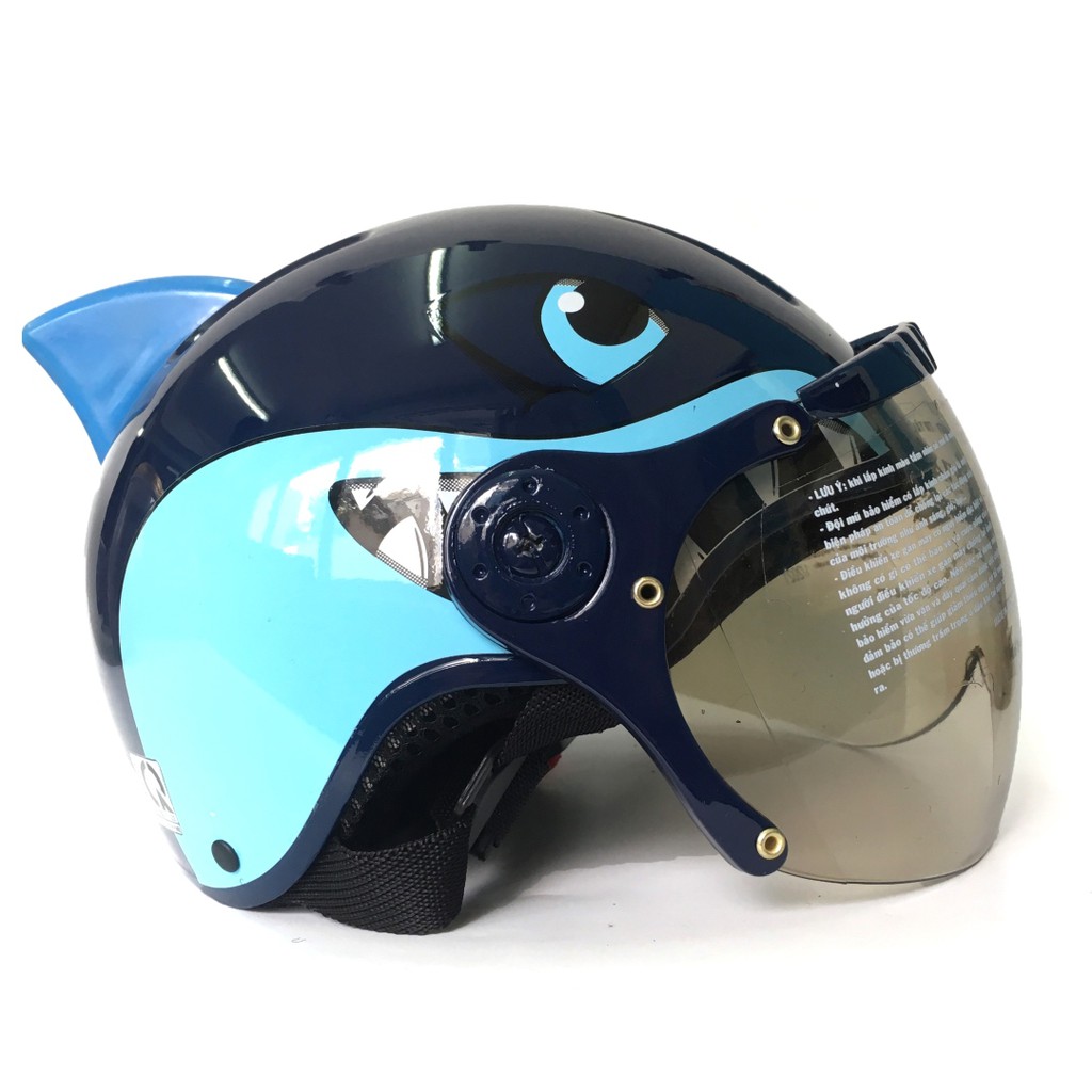 Mũ bảo hiểm trẻ em - mũ sừng VIA HELMET VIA12K kèm kính thời trang độc đáo cho trẻ - món quà ý nghĩa cha mẹ dành cho con