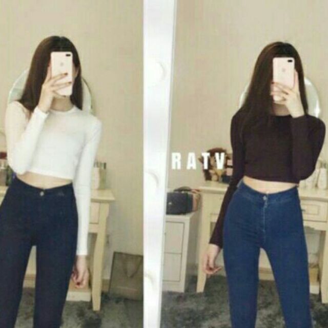 Áo Croptop Tay Dài Hàng Tận Xưởng - CH-CTD
