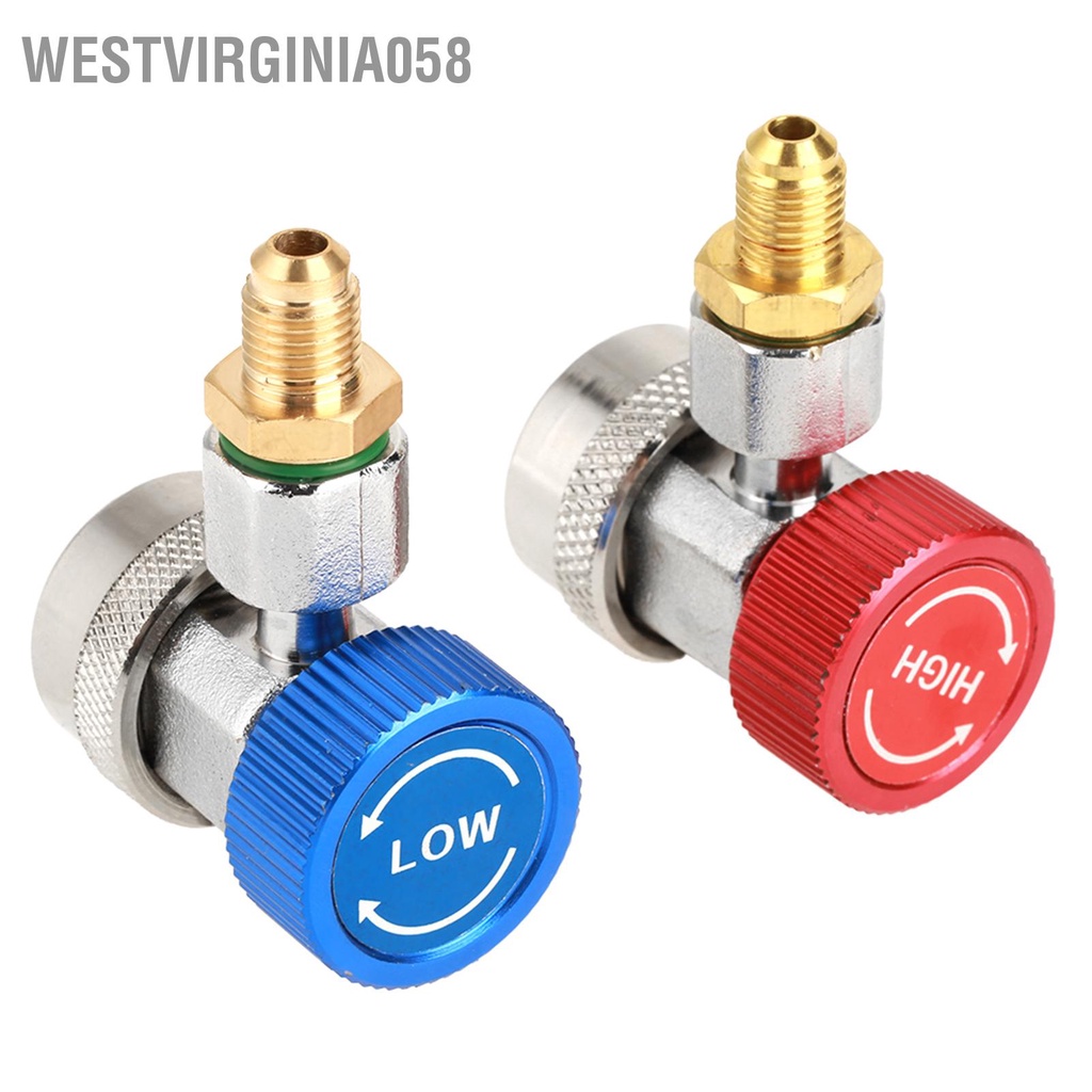 Có thể bán buôn Đầu nối nhanh R134 A / C Thấp Cao Bộ chuyển đổi bộ ghép điều hòa không khí có nắp Westvirginia058 Hàng giao ngay