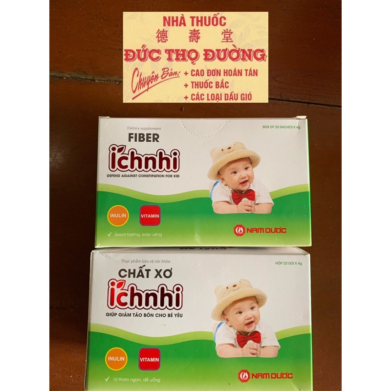 Chất Xơ Táo Bón Ích Nhi - 1 bịch 10 gói ĐTĐ