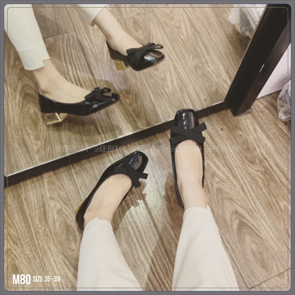 Giày búp bế nơ đơn giản cá tính M80 SHOESBYMAI