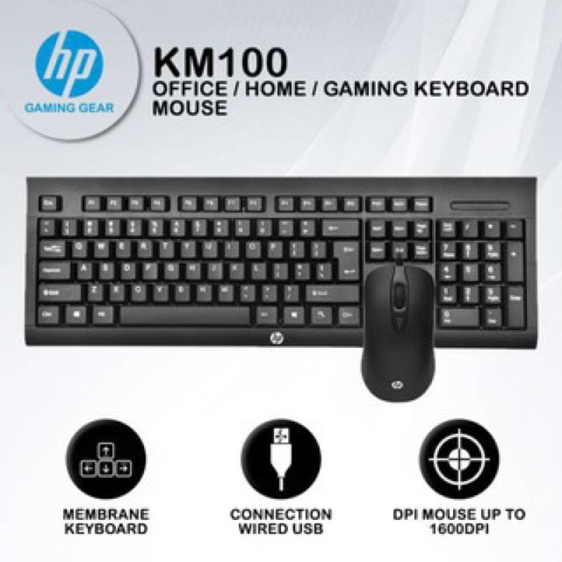 Combo Phím Chuột HP KM100 USB - New Full Box