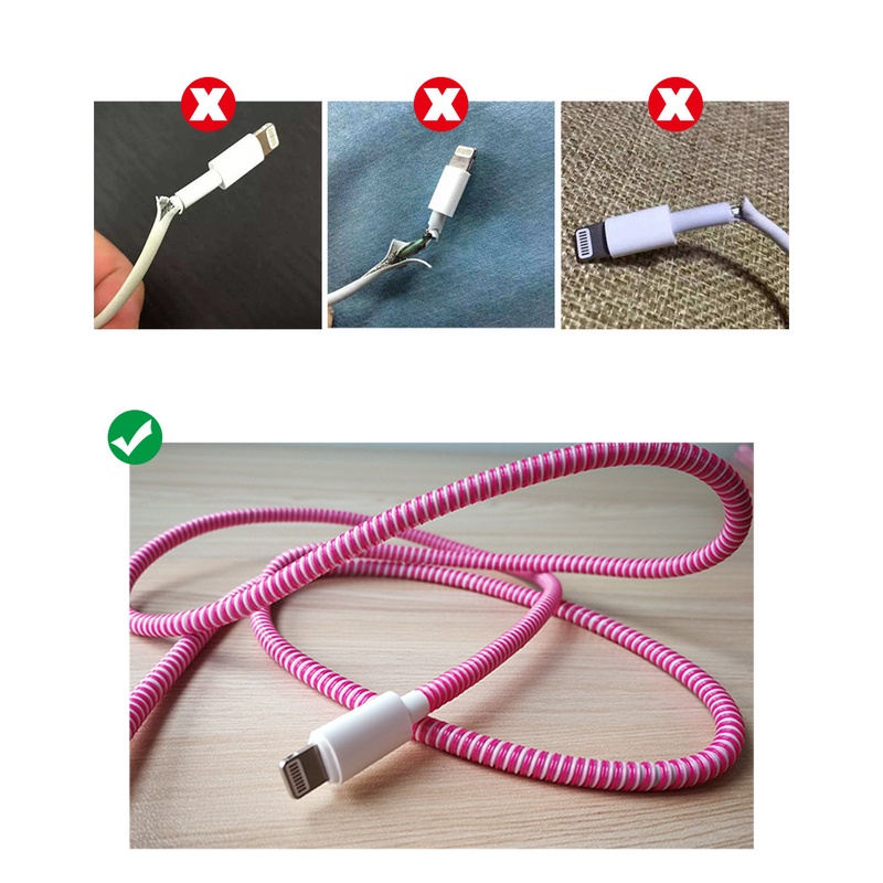 Dây cuốn sạc điện thoại bảo vệ cáp tai nghe không đứt gẫy (Tai nghe quấn 4 dây, Cáp sạc quấn 3 dây)