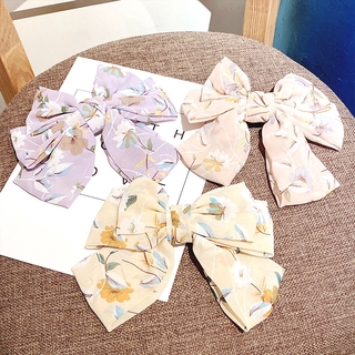 Nơ kẹp tóc iFIT chất liệu chiffon cỡ lớn phong cách Hàn