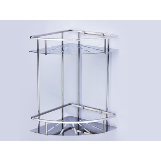 Kệ góc inox 2 tầng hợp kim nhôm( nhà tắm, nhà bếp)