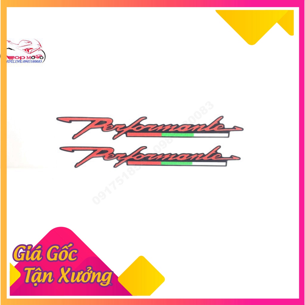 Tem đuôi RACING và PERFORMANTE CHO CÁC LOẠI XE (Ảnh Sp thật)
