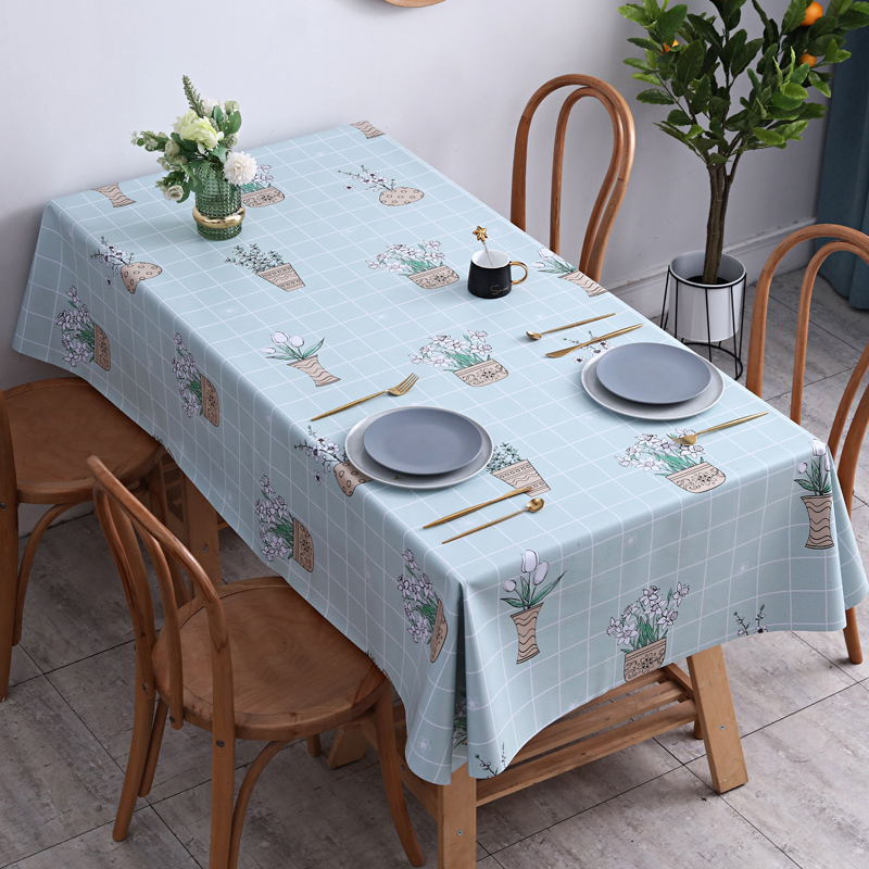 American tablecloth waterproof and oil-proof anti-scalding disposable pvc coffee table mat Nordic net red ins rectangular table cloth fabric