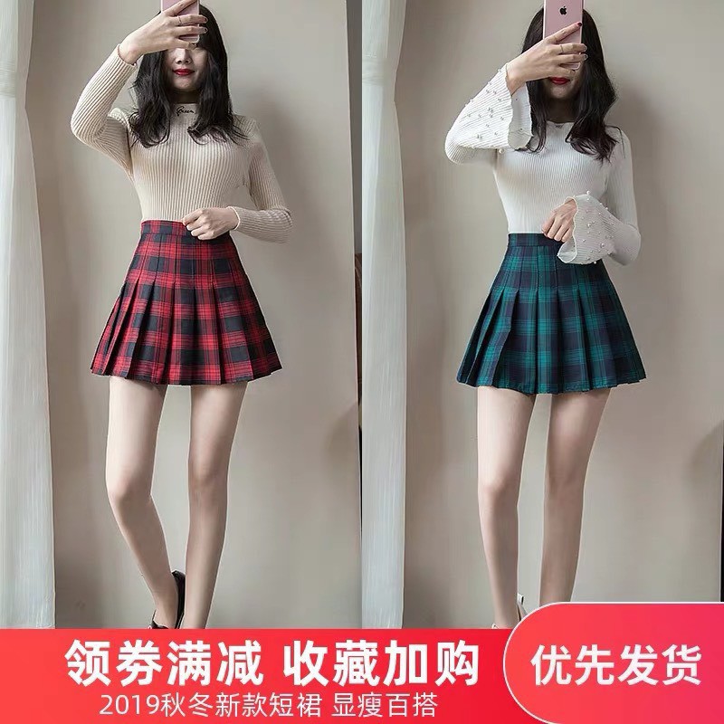 Chân váy caro xếp ly ngắn siêu chất TTSLA0002