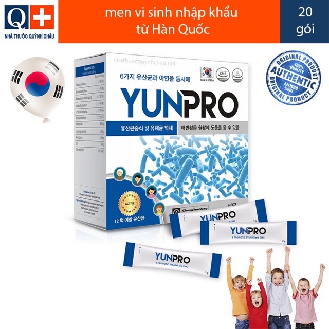 Men vi sinh Yunpro - 6 chủng men vi sinh cho hệ tiêu hoá khoẻ mạnh