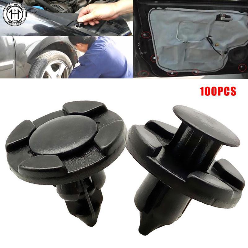 Set 100 đinh tán nhựa 8mm chuyên dụng cho xe ô tô