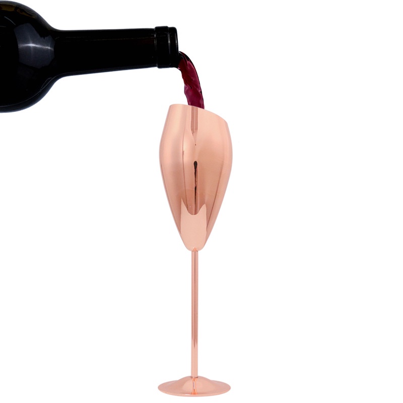 Ly Thủy Tinh Uống Rượu Vang Bằng Thép Không Gỉ 304 Cao Cấp Kính