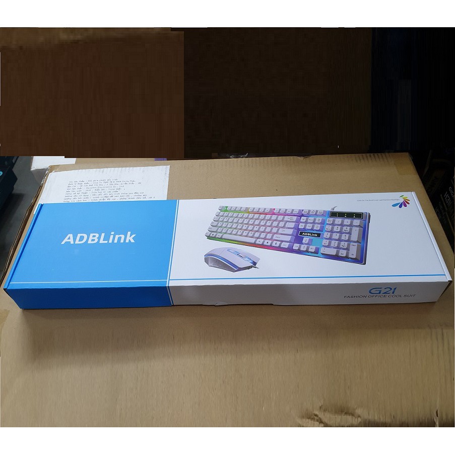 Bộ Bàn Phím kèm Chuột G21 ADBLink Có LED Giả Cơ , Chơi Game ( Màu Trắng ) | BigBuy360 - bigbuy360.vn