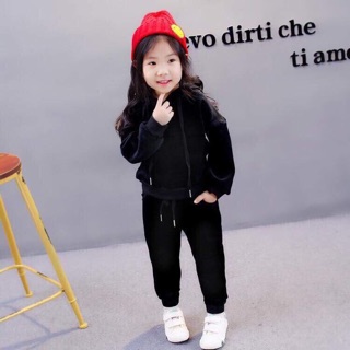 Bộ nỉ nhung tai gấu