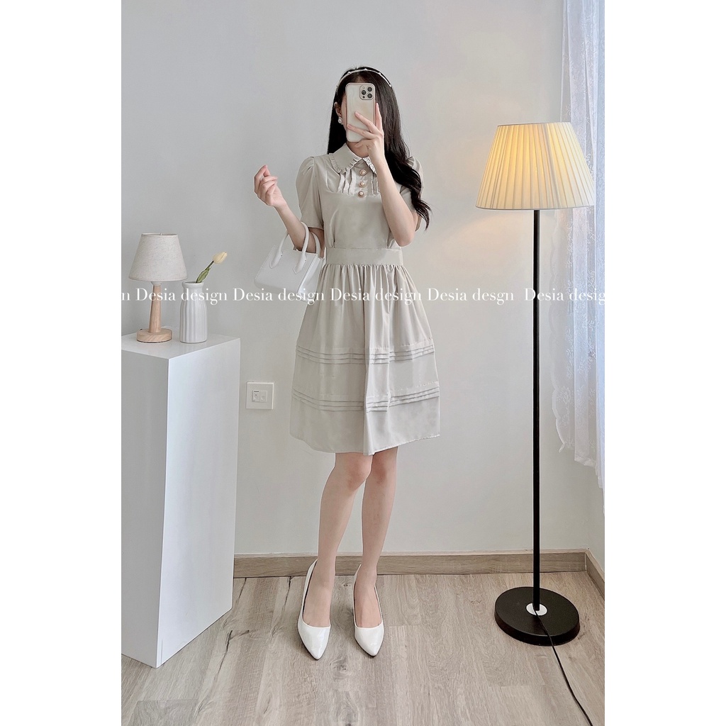 Váy, đầm cổ sơ mi liền thân