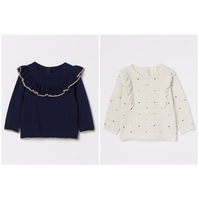 [H&M CHÍNH HÃNG]Áo len bèo siêu xinh cho bé
