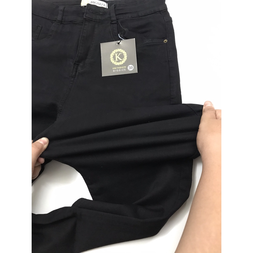 Quần Jeans Đen Bigsize KimFashion Co giãn Fulsize 55-90kg