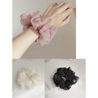 Dây buộc tóc scrunchies voan thanh lịch