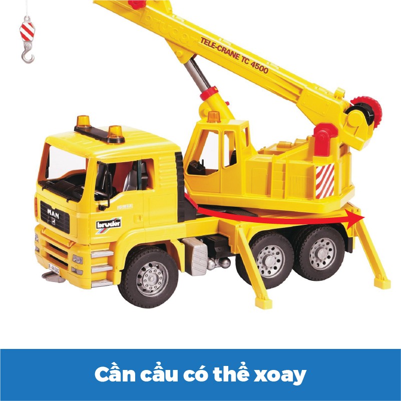 Đồ chơi dạng mô hình theo tỷ lệ thu nhỏ 1:16 BRUDER - Xe cần cẩu Man TGA BRU02754