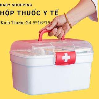 Hộp Thuốc Y Tế Cho Gia Đình Cấp Cứu Nhiều Ngăn Nhựa Trong Baby Shopping