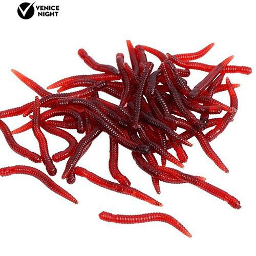 Set 100 Mồi Câu Cá Giả Hình Giun Đất  vip 679jasdja