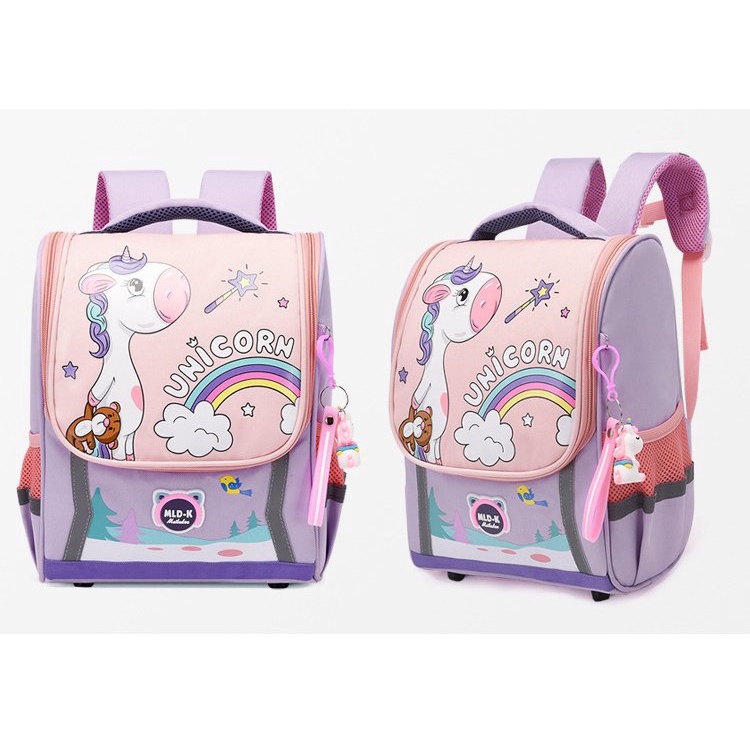 Cặp đi học cho bé, balo chống gù cho bé tiểu học MID-K ,balo siêu nhẹ tặng kèm thước hưu