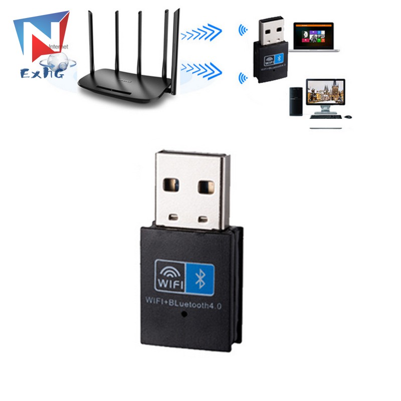 Bộ chuyển đổi USB không dây mini chất lượng cao 150Mbps WiFi Bluetooth 4.0 thu tín hiệu 2 trong 1 cho máy tính | BigBuy360 - bigbuy360.vn