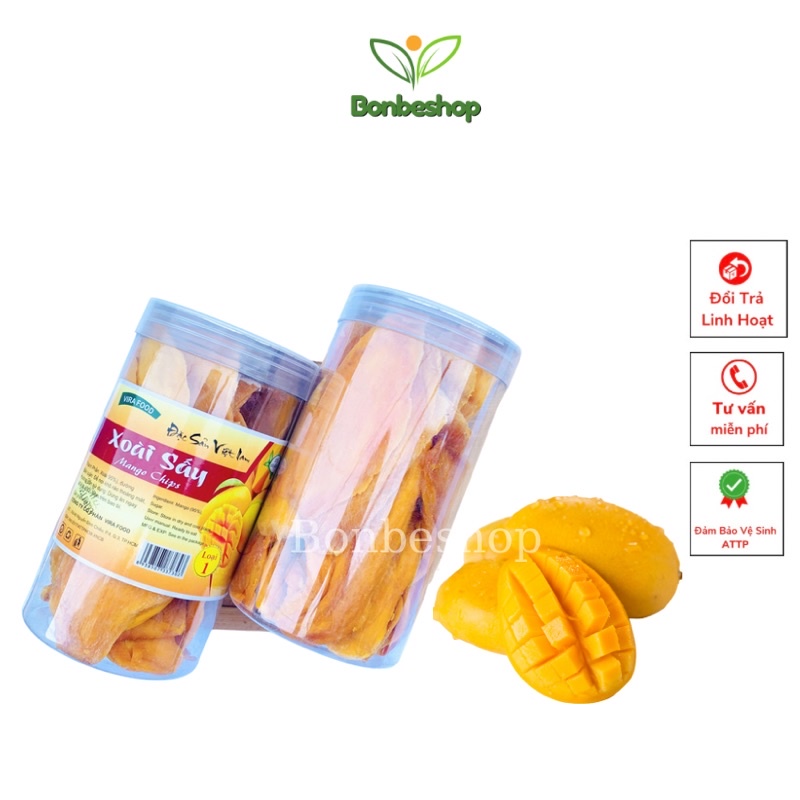 1kg Xoài Sấy Dẻo Không Đường Ngọt Dịu, Thơm Ngon