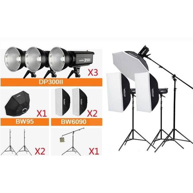 Bộ 3 đèn flash chụp ảnh Godox DP300II