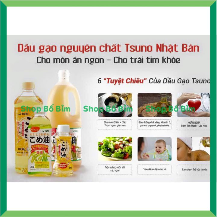 ⚡Date 2023⚡ Dầu Gạo Cao Cấp Tsuno Nhật Bản Cho Bé Ăn Dặm