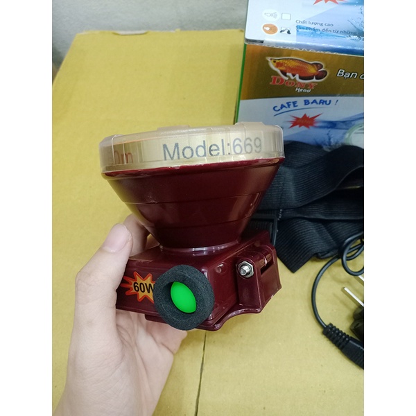 Đèn pin đội đầu siêu sáng lặn biển 50m 699, đèn soi chống nước dành cho thợ lặn KL-669 cao cấp