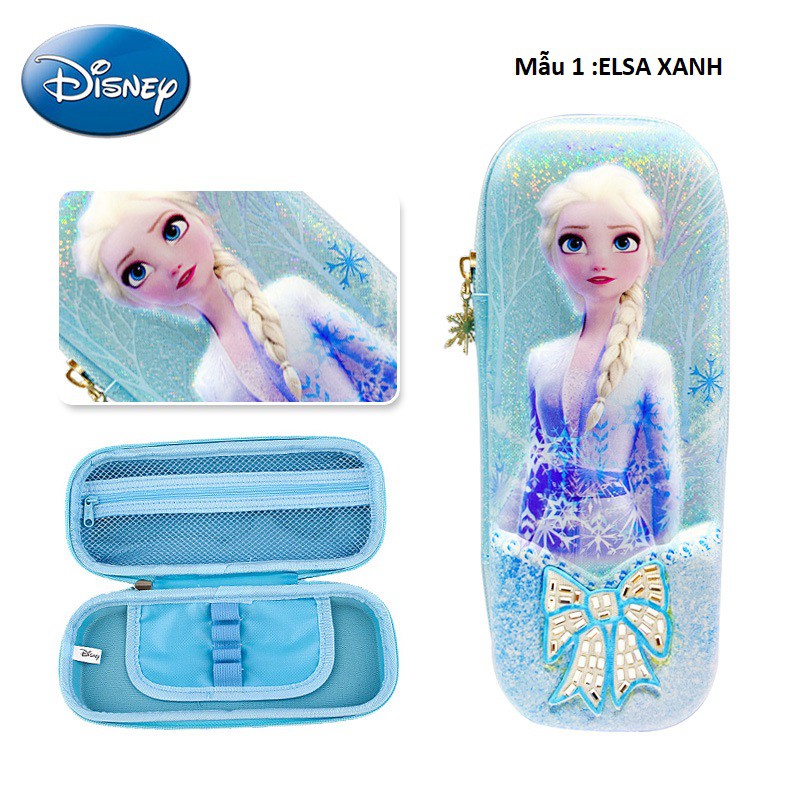 Hộp bút 3D ELSA DISNEY bé gái chính hãng cho học sinh loại cao cấp - B59