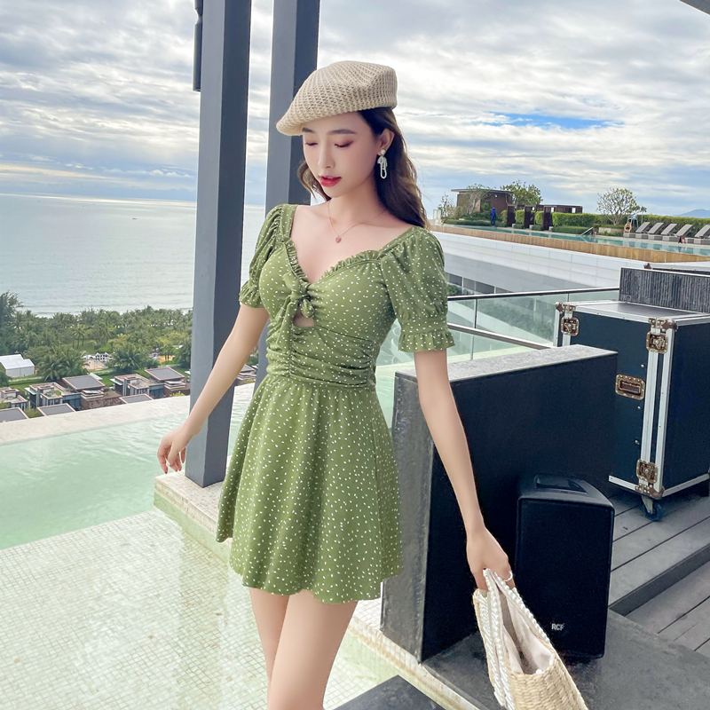 Bộ Đồ Bơi Tay Ngắn Che Bụng Thiết Kế Xinh Xắn Cho Nữ Lưng | BigBuy360 - bigbuy360.vn