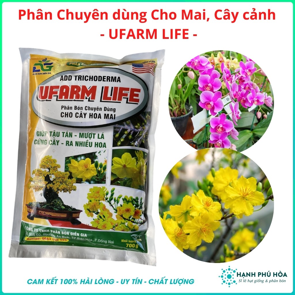 Phân bón Cho Mai Ufram Life ADD TRICHODERMA Kích Thích Mượt lá, cứng cây- Chuyên dùng cho rau màu, hoa và cây cảnh