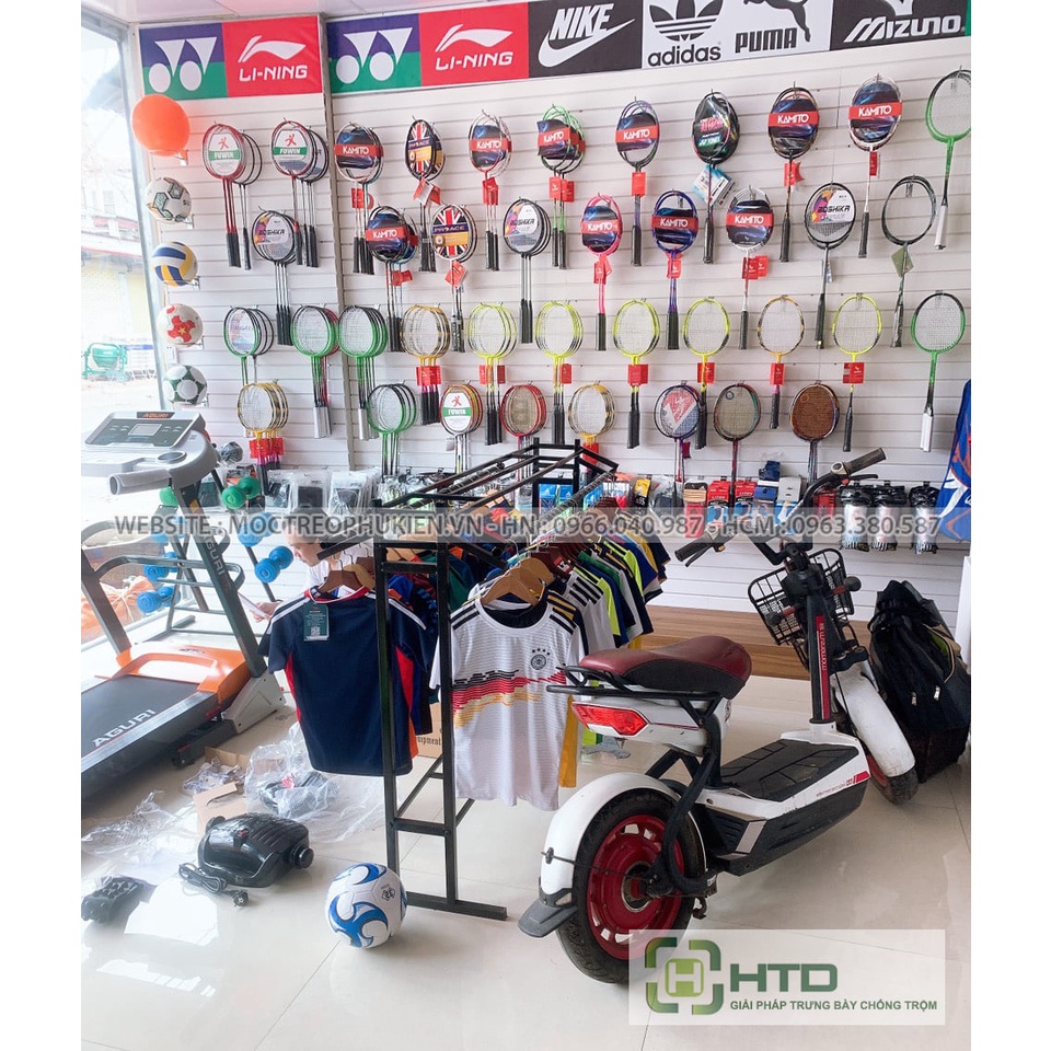 Tấm rãnh nhựa PVC treo hàng trưng bày